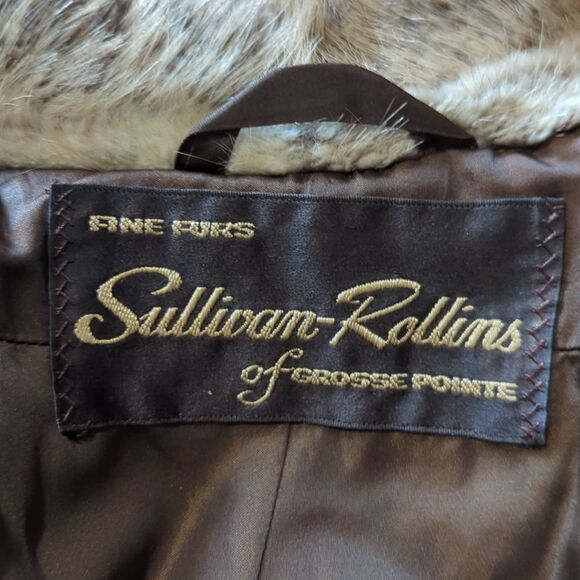 Sullivan Rollins Vintage Genuine Fur Collared Cape Style Coat Womens Size Medium - Picture 3 of 12
